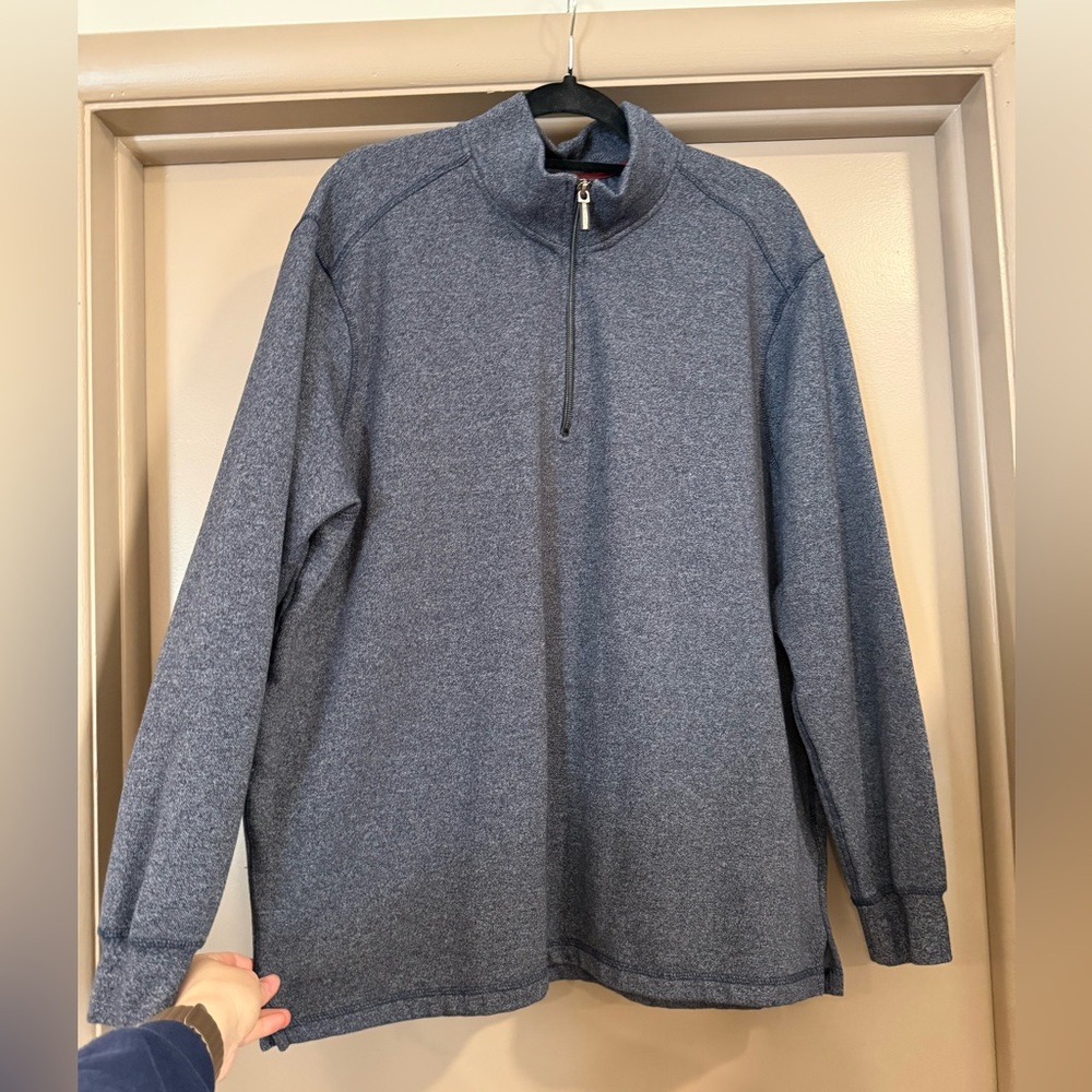RAINFOREST Men's Heather Navy quarter zip